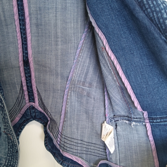 CLEARANCE SALE!! Christine Alexander Light Blue Fitted Jean Jacket - Picture 16 of 16